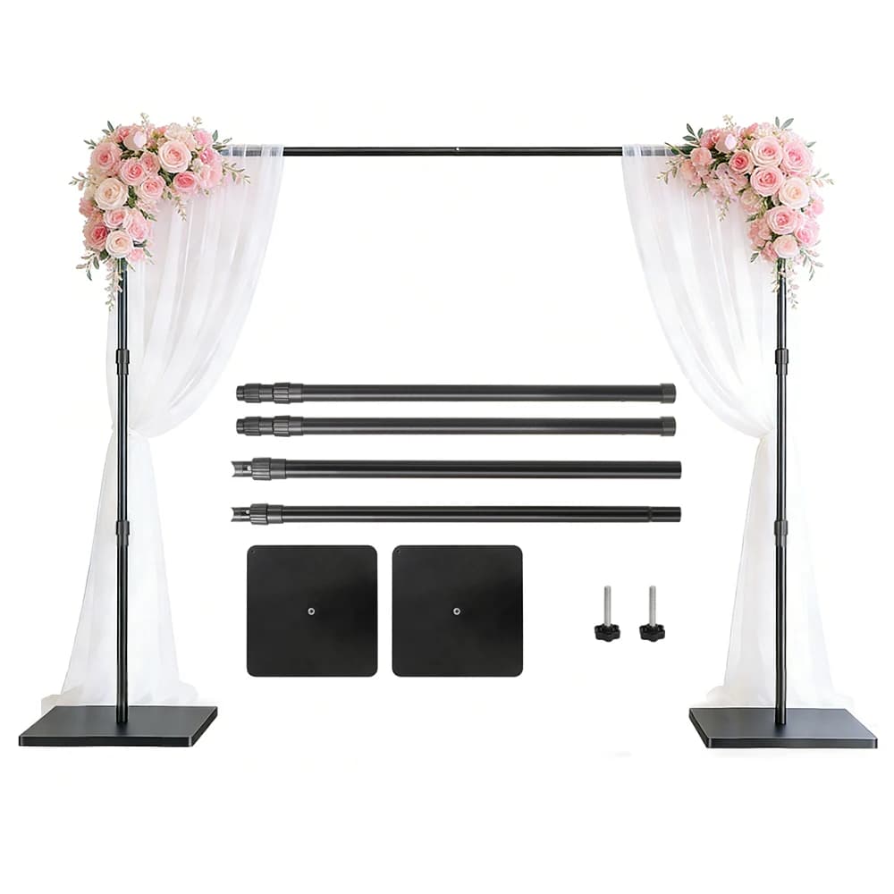 Supporto per Sfondo Fotografico 2,4x3M, Treppiede per Illuminazione Studio, Sistema di Supporto per Telefotografiche e Telai per Quadri