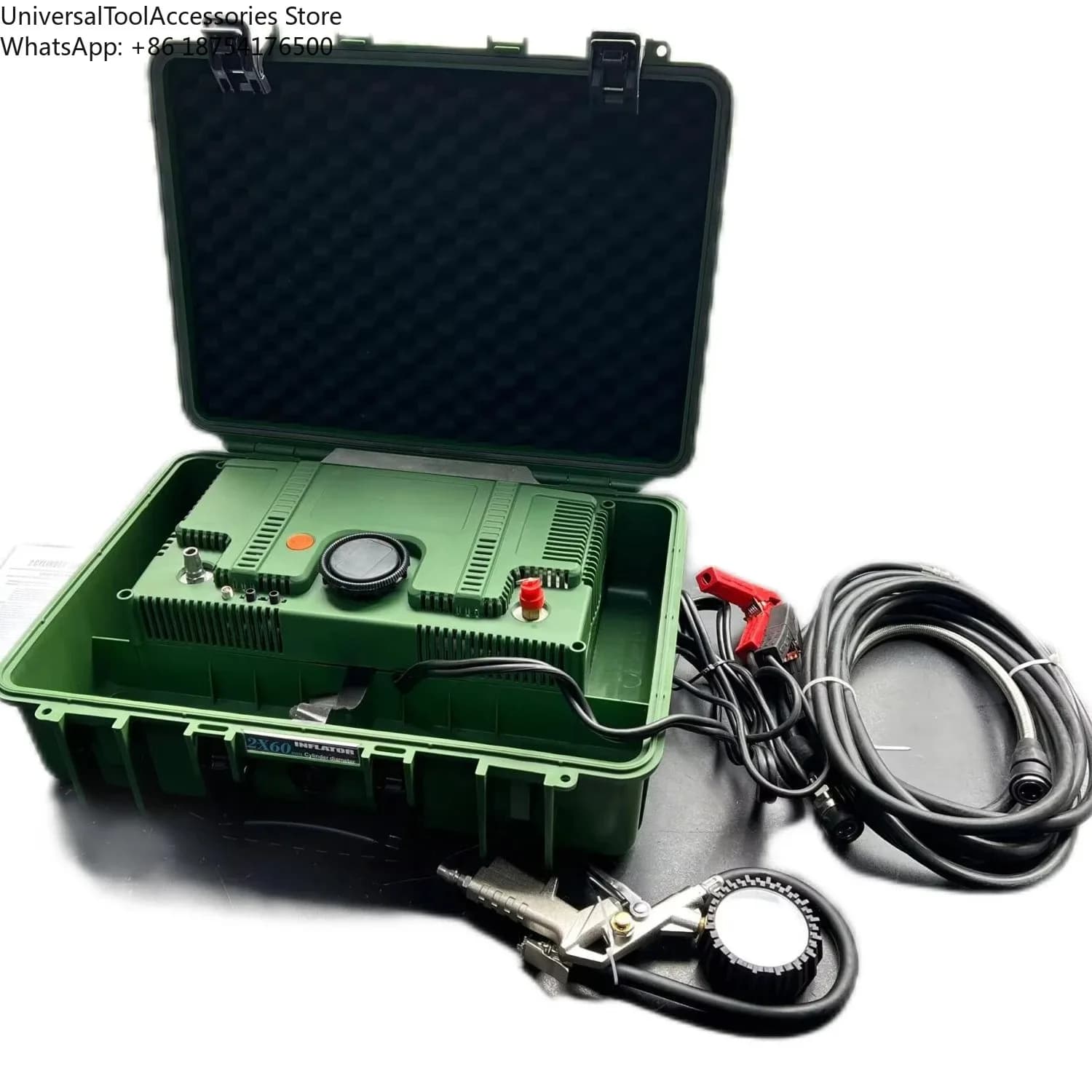 Compressore d'Aria Portatile 300L a Doppio Cilindro 200PSI per Auto, Camion, SUV, ATV e Autobus
