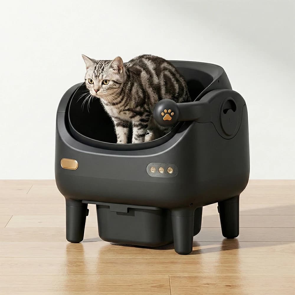 Lettiera Intelligente Autopulente con Sterilizzazione UV e Controllo Odori, Toilette Automatica per Gatti con Controllo Tramite App per la Cura degli Animali Domestici in Casa