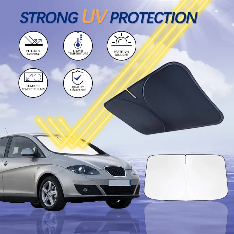 Car Sun Visor Front Windshield Sunshade Heat Insulation Summer Auto Accessories For SEAT Altea Leon 1 2 3 MK3 FR