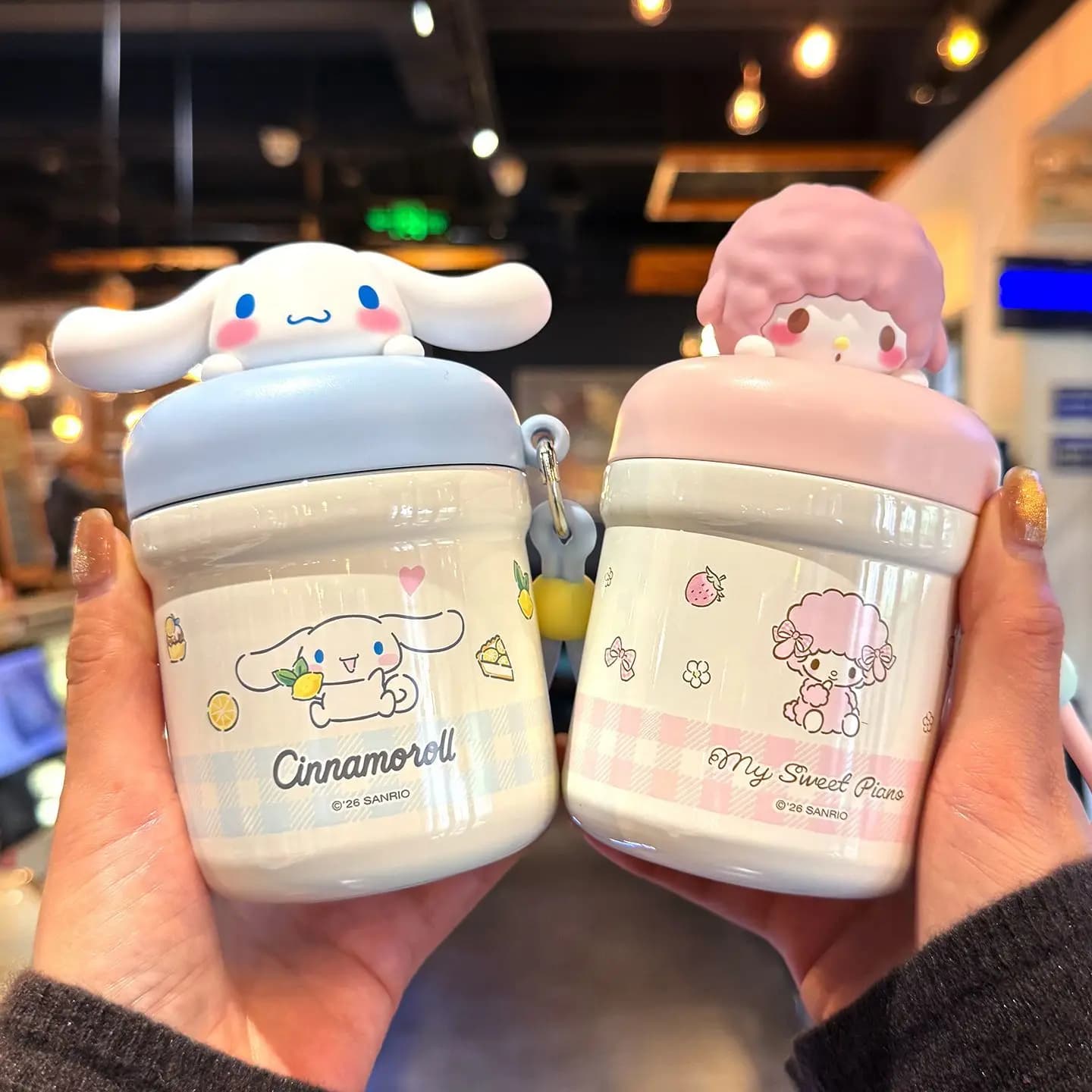 Borraccia Termica Anime Sanrio Hello Kitty per Donne, Bottiglia d'Acqua Portatile Carina, Tazza Elegante per Studenti, Nuovo Thermos Cartoon