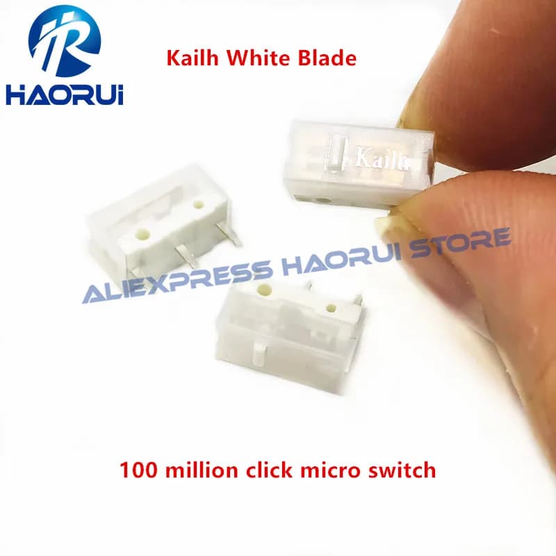 10 Pz-1 Pz New Product Kailh Blade White Micro Switch 100 Millions Click Computer Game left mouse button microswitch repair