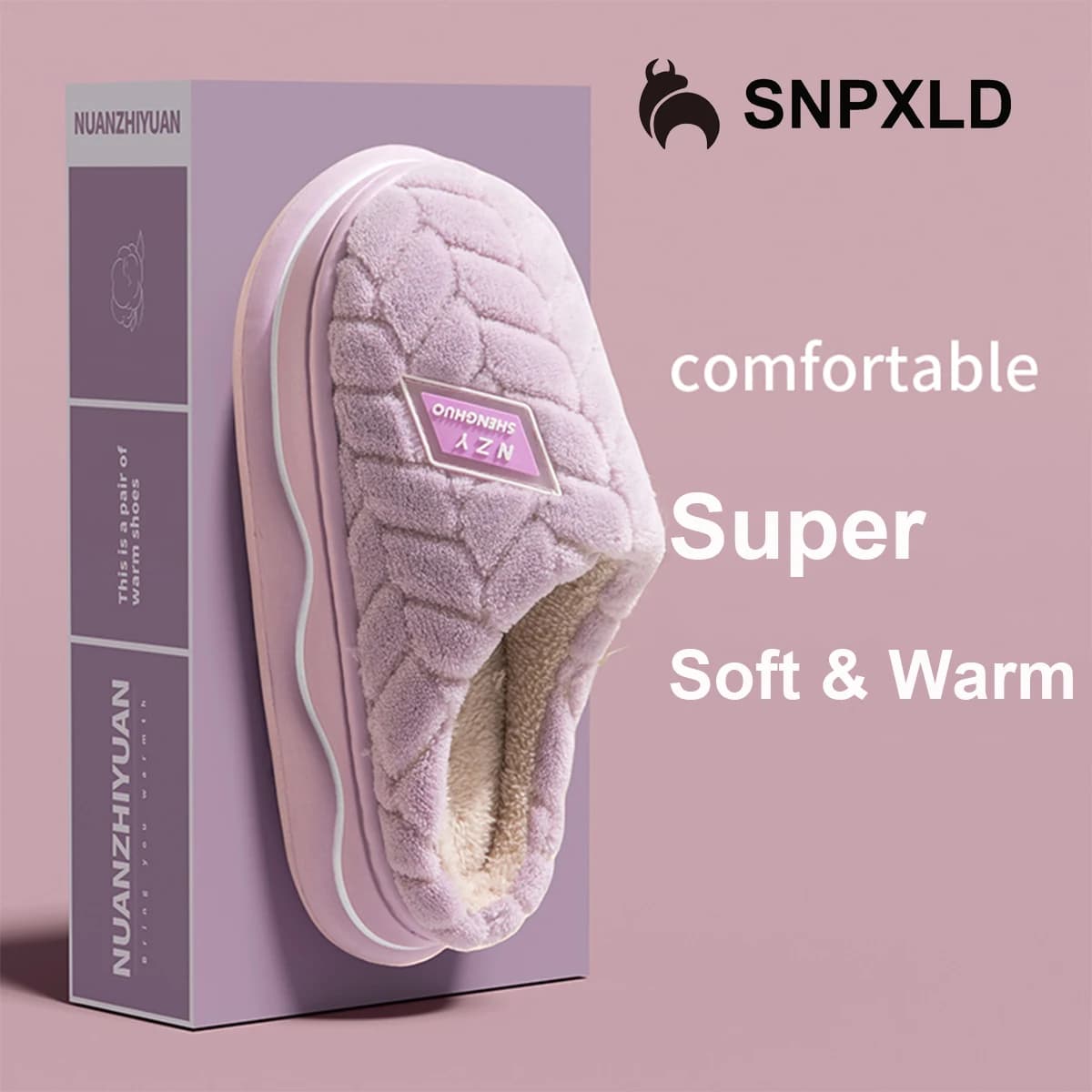 Pantofole invernali da casa per donna Pantofole da interno antiscivolo con suola spessa calda per uomo Soffici pantofole da camera da letto per unisex