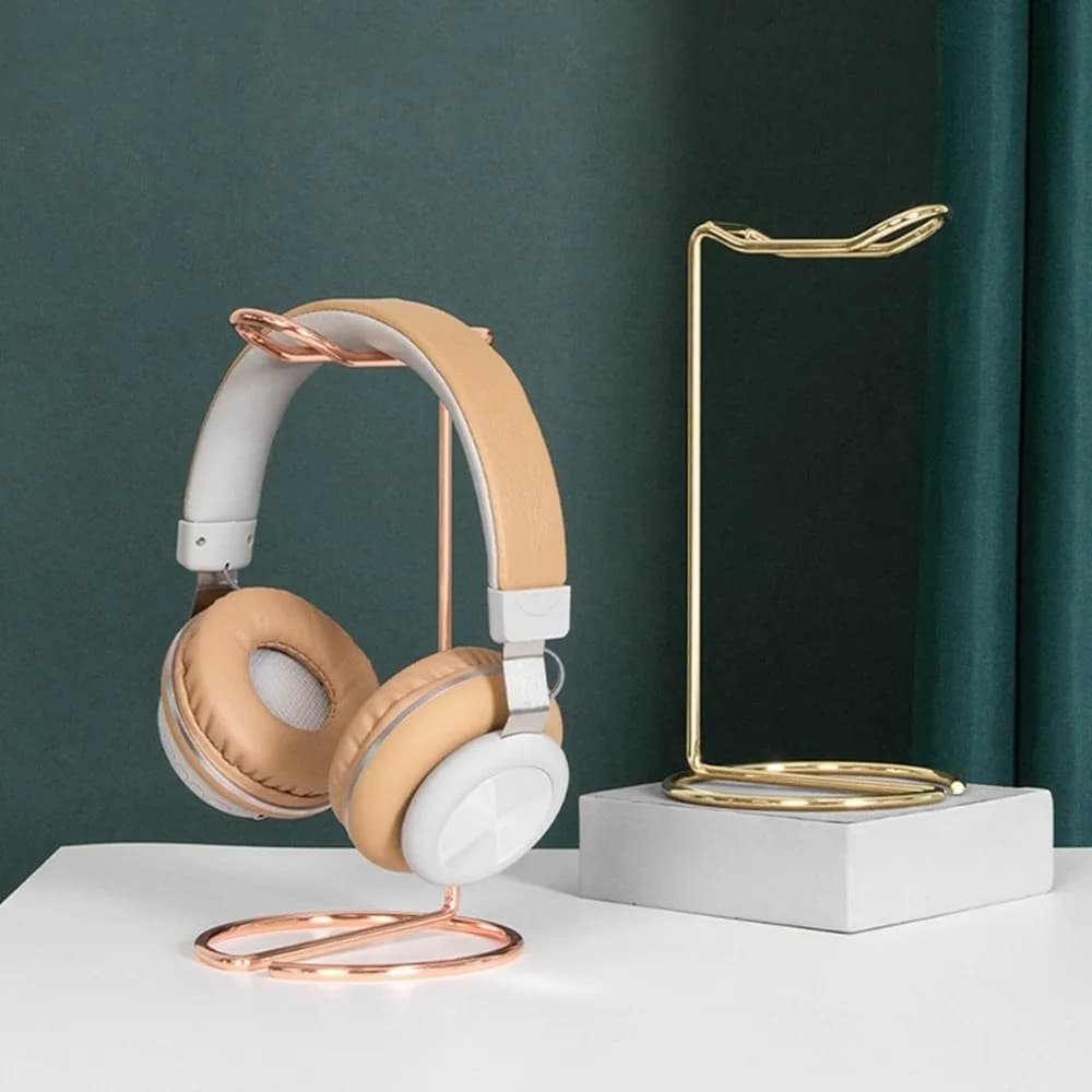 Luxury Headphone Stand Portable Universal Headphone Display Rack Stylish Modern Desktop Headphone Rack Game Halls