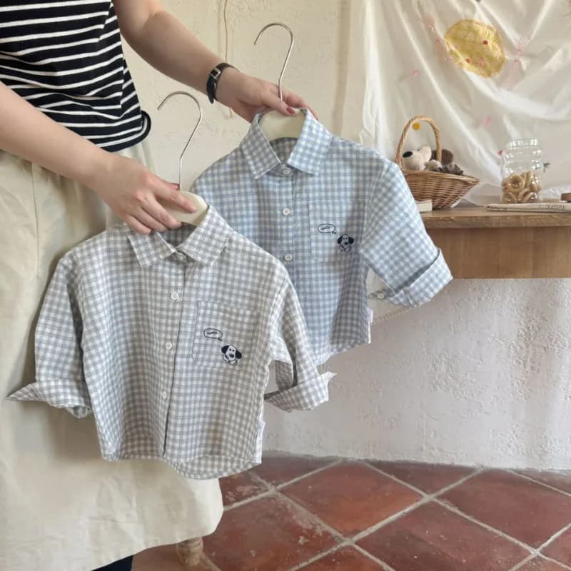 HoneyCherry Nuovo arrivo! Camicia scozzese in cotone a maniche lunghe elegante per bambini Camicetta per ragazze Vestiti per ragazze