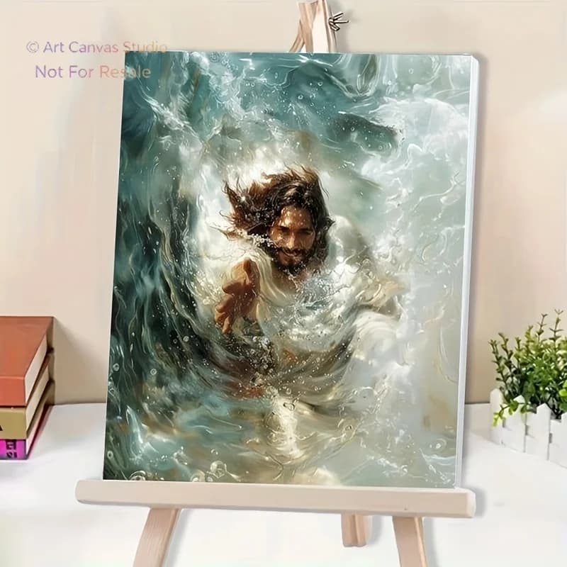 [Professional Art Use] 1 Set of Digital Oil Painting Kit Suitable for Adult Beginners - Equipped with Acrylic Paint, Canvas,