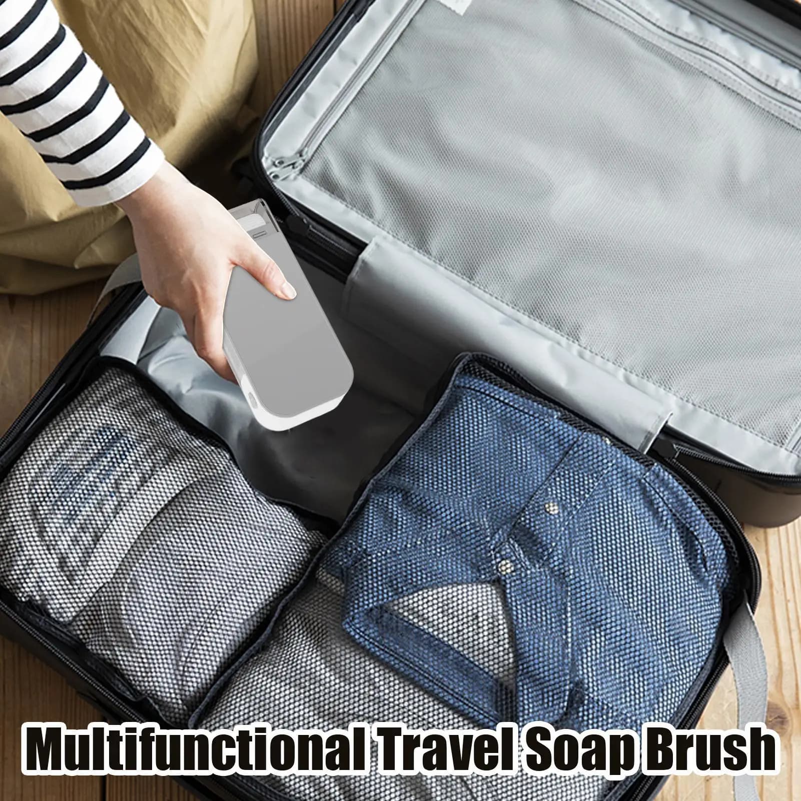 Soap Case Detergent for foamy clothes Bubble multipurpose brush with roller to wash dishes Home travel Campsite Dormitory Bathroom