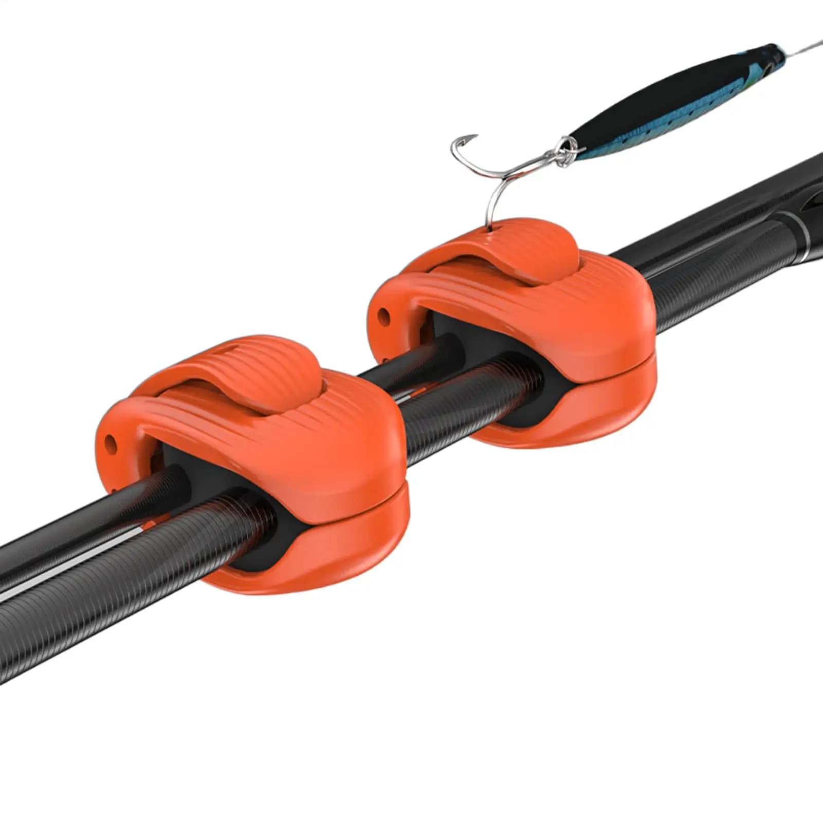 Supporto per asta Morsetto antiscivolo 2 pezzi Pali per pesci Clip di supporto per Shore Beach Barca a terra Kayak Dock Trolling River Men Anglers