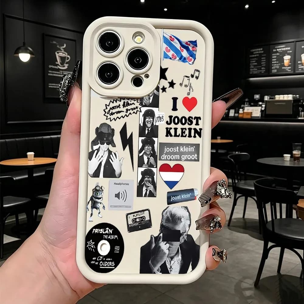Cover posteriore morbida in TPU Singer Joosts Kleins per iPhone 17e 17 16e 16 15 14 13 12 11 Air Pro Max Mini XR XS X 7 8 6 Plus