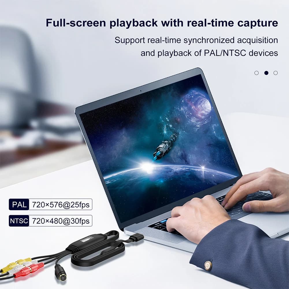 USB Video Capture Card VHS TV DVD VCR Audio Capture Adapter Card USB To AV Video Capture Adapter for /PC