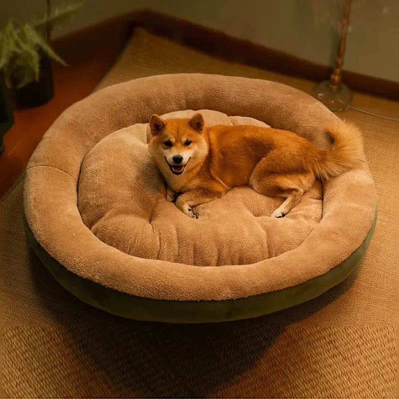 2023 Caldo e morbido peluche Letto per animali domestici per cani di piccola taglia media Letto rotondo per gatti Casa per cani Zerbino per cani Cuccia per dormire Zerbino Cama Perro