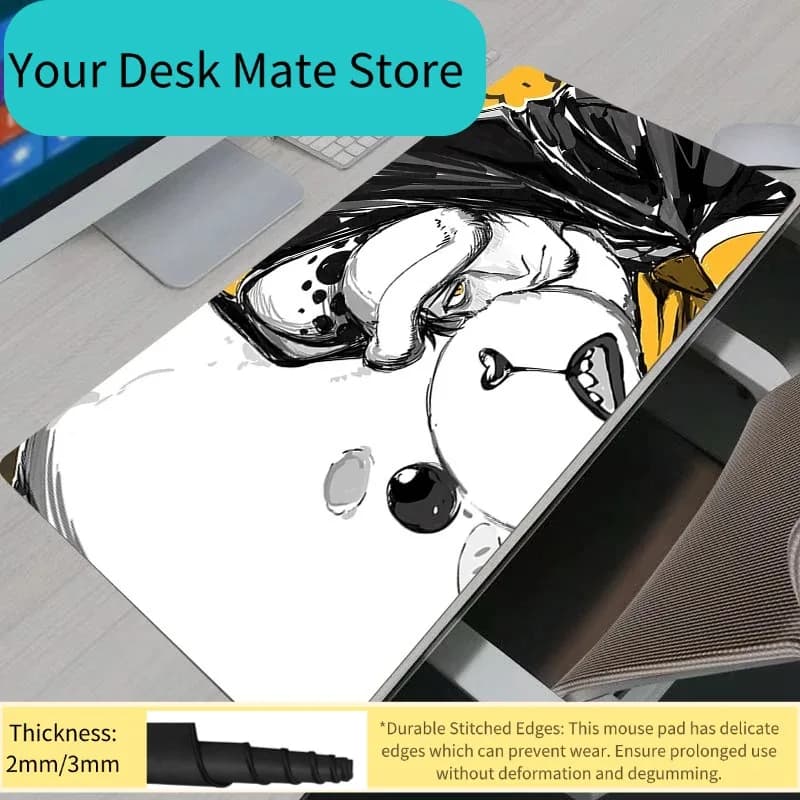 Tappetino per mouse grande per giocatori One Piece Trafalgar Law, accessori da gaming, tappetino da scrivania in gomma con bordo bloccabile per tastiera e laptop