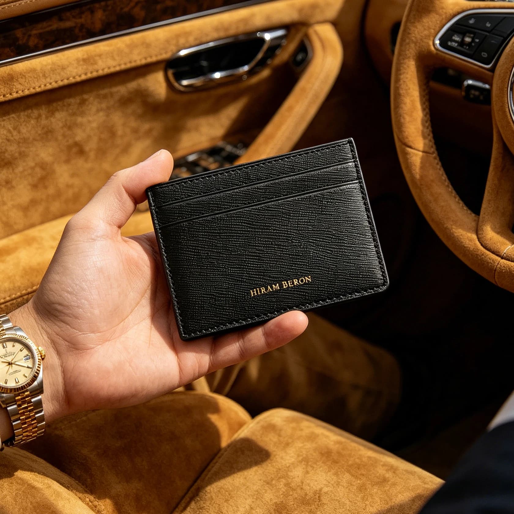 Personalized Luxury Saffiano Leather Ultra thin Credit Card Holder Slim Wallet for Men Private Label Braned Dropshipping