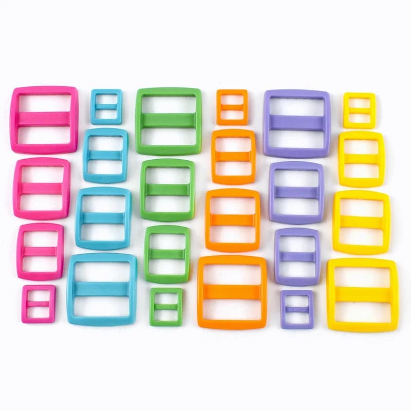 Meetee 10-50 Pz 10-25mm Anello di Plastica Fibbie Borsa Cinghia Tri-Glide Cursore Catenacci Collare Pet Regolatore Fibbia Accessori Per Cucire FAI DA TE