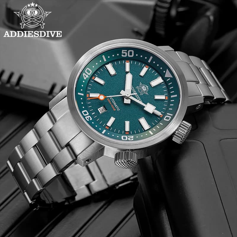 ADDIESDIVE AD2541 Japan 8215 Orologi meccanici automatici da uomo Vetro zaffiro 200M Orologi subacquei in acciaio inossidabile resistenti all'acqua