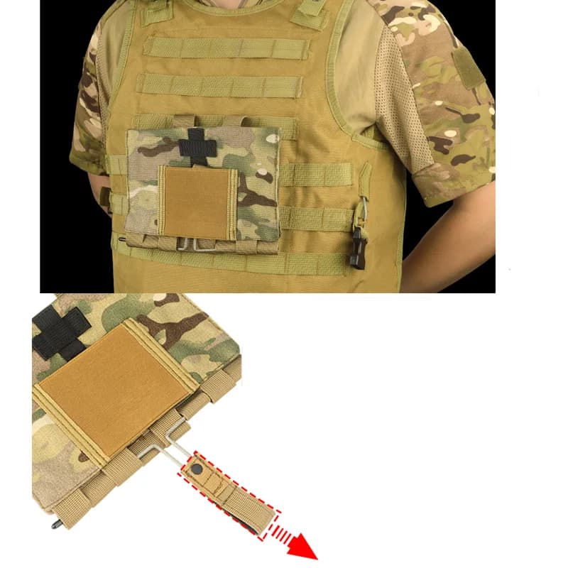 Tactical First Aid Pouch Quick Release MOLLE Medical Organizer Pouch Survival Outdoor Hunting Emergency Bag Camping Medical Kit