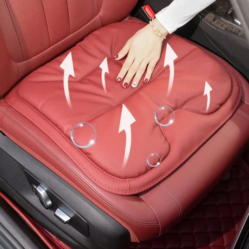 Cuscino per seggiolino auto in pelle Coprisedili per auto universale Tappetino protettivo per sedile antiscivolo traspirante Tappetino per sedia Accessorio interno