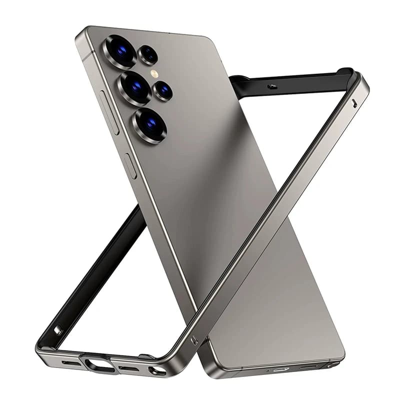 Custodia paraurti in metallo con telaio in lega di alluminio per Samsung Galaxy S25 Ultra S24 Plus S25Ultra S24Ultra S25 + Cover interna morbida per telefono rigido
