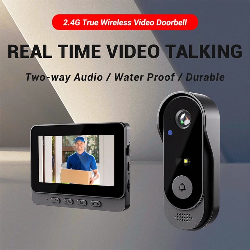 Campanello video intelligente Campanello citofono impermeabile esterno Visione notturna a infrarossi Audio Monitoraggio in tempo reale Telecamera di sicurezza