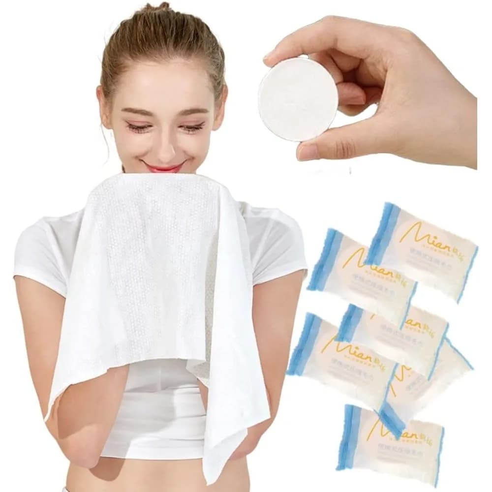 Extra Large and Thick Pure Cotton Disposable Washcloths for Travel 12 Pack of Soft Highly Absorbent Fast Drying Portable Towels Reusable Face Body Cleaning Cloths for Camping Hiking Backpacking Gym Hotel Baby Care Eco