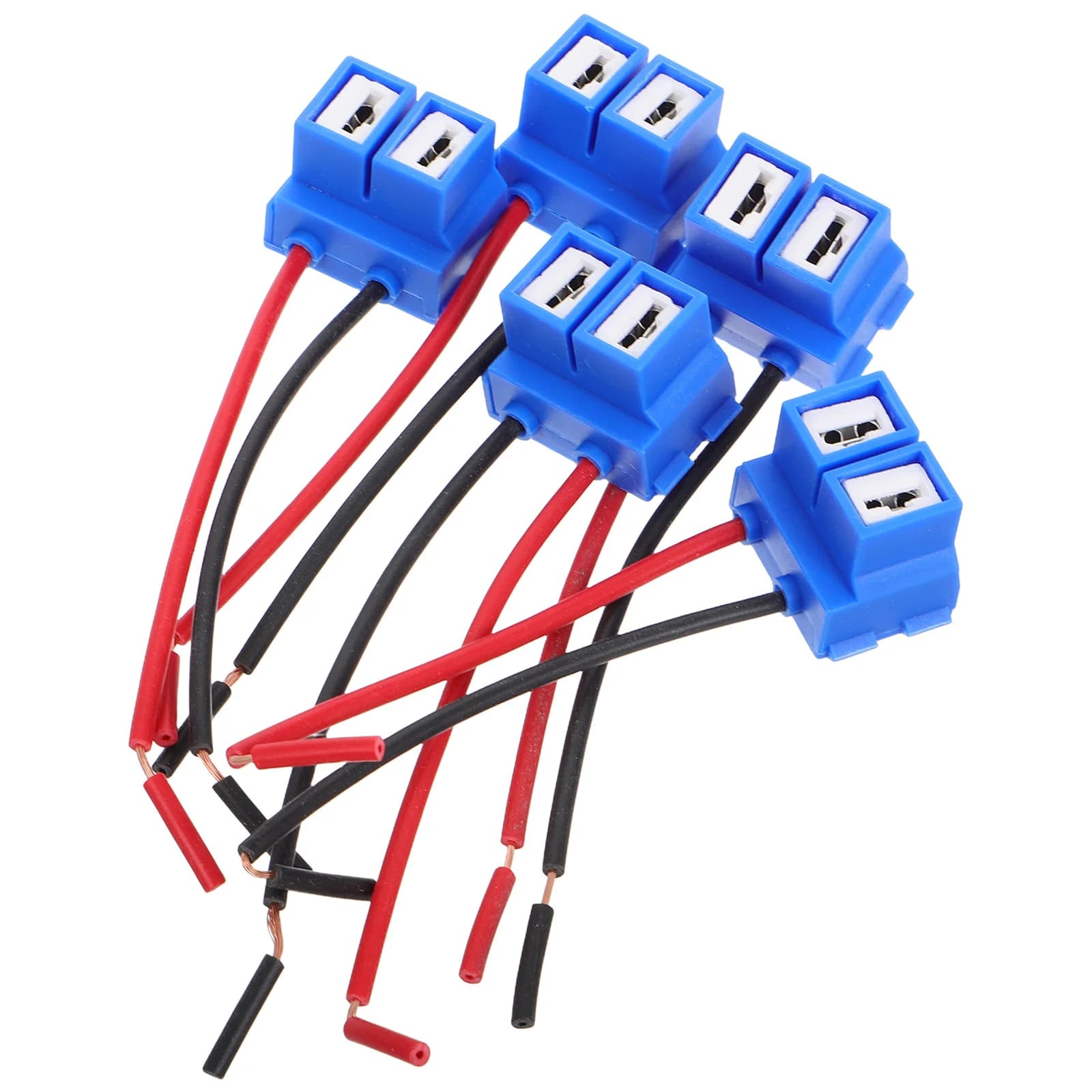 5 pezzi H7 adattatore per presa per faro in ceramica per autoveicoli connettore per cablaggio per faro durevole sostituzione presa per lampadina per auto