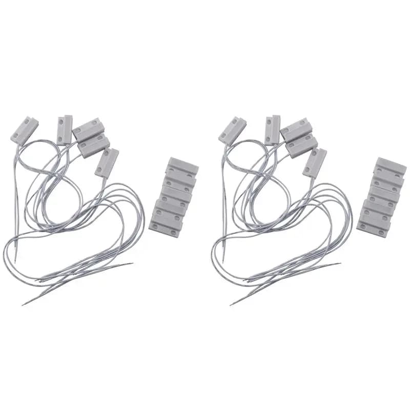 N82R 10 Pcs Mc-38 Wired Door Window Sensor Magnetic Switch For Home Alarm System,When Sensor Together,Normally Closed Nc