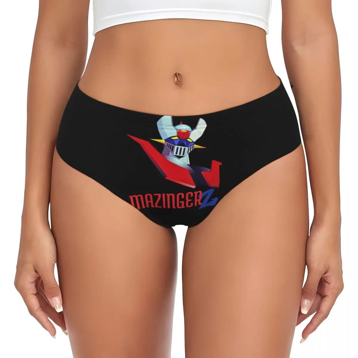 Slip personalizzati Mazinger Z Anime da donna, mutande elasticizzate traspiranti UFO Robot Goldorak Slip da donna