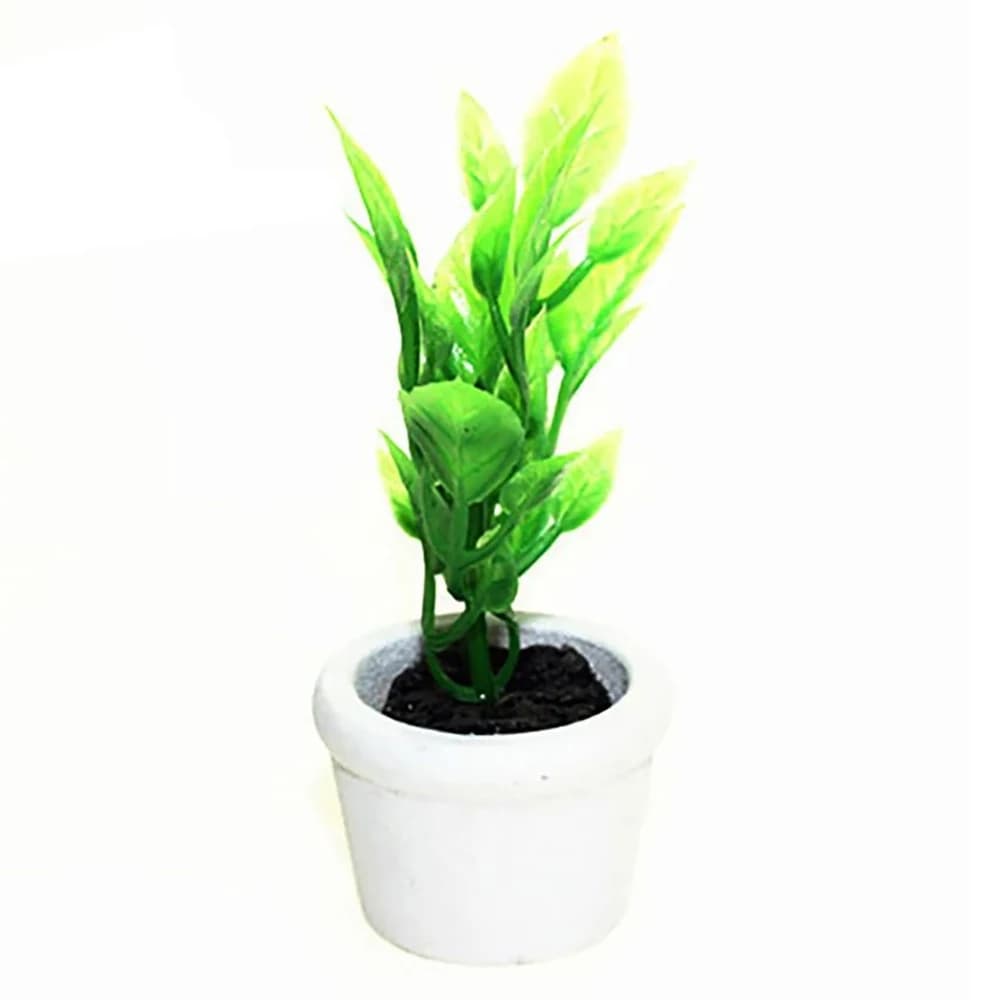 1 pcs 1/12 miniature doll house plants in pot mini green plants flower pattern toy for doll house accessories decoration ob11 bjd