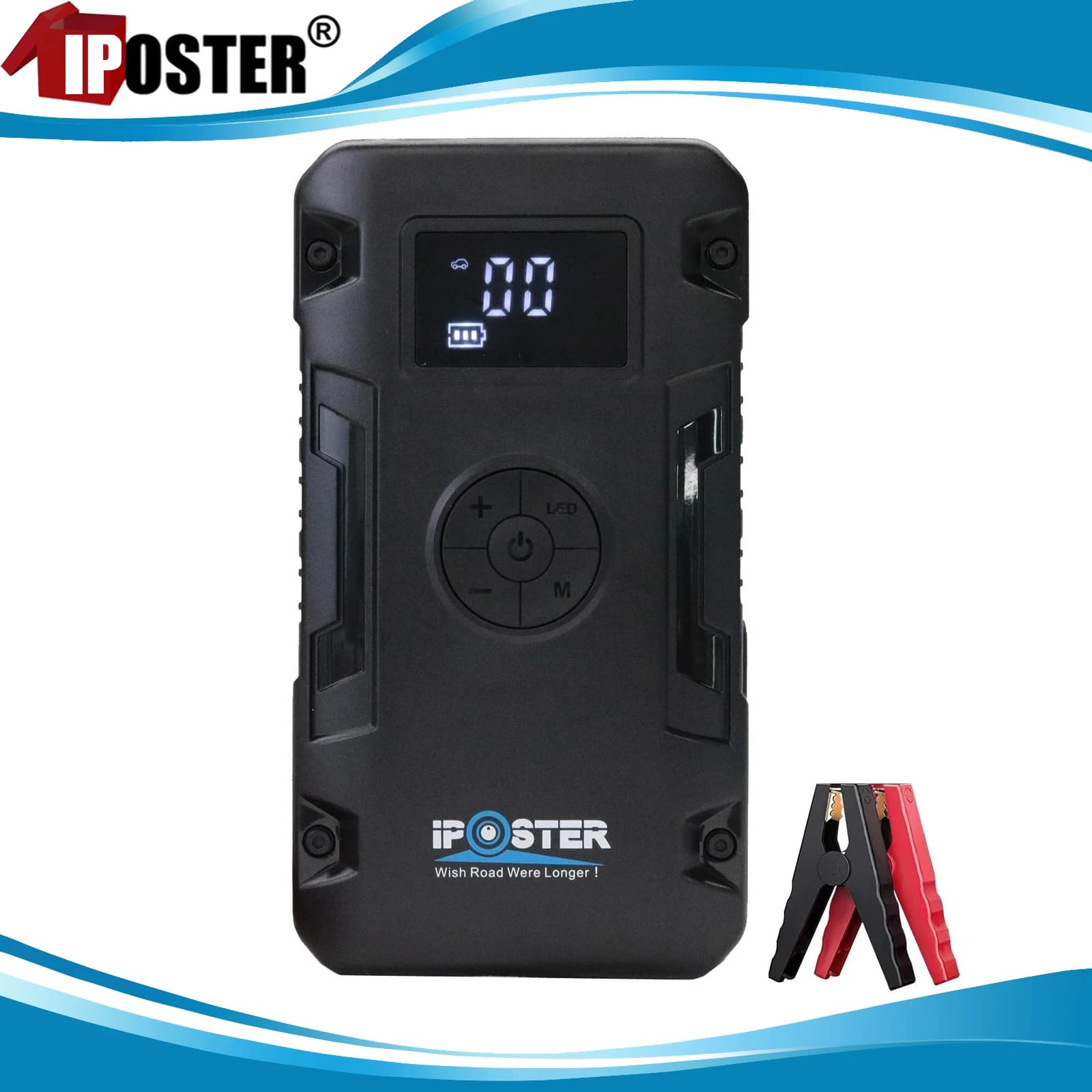 iPoster Avviatore portatile per auto 7000mAh Power Bank Pack Caricabatteria Booster 12V