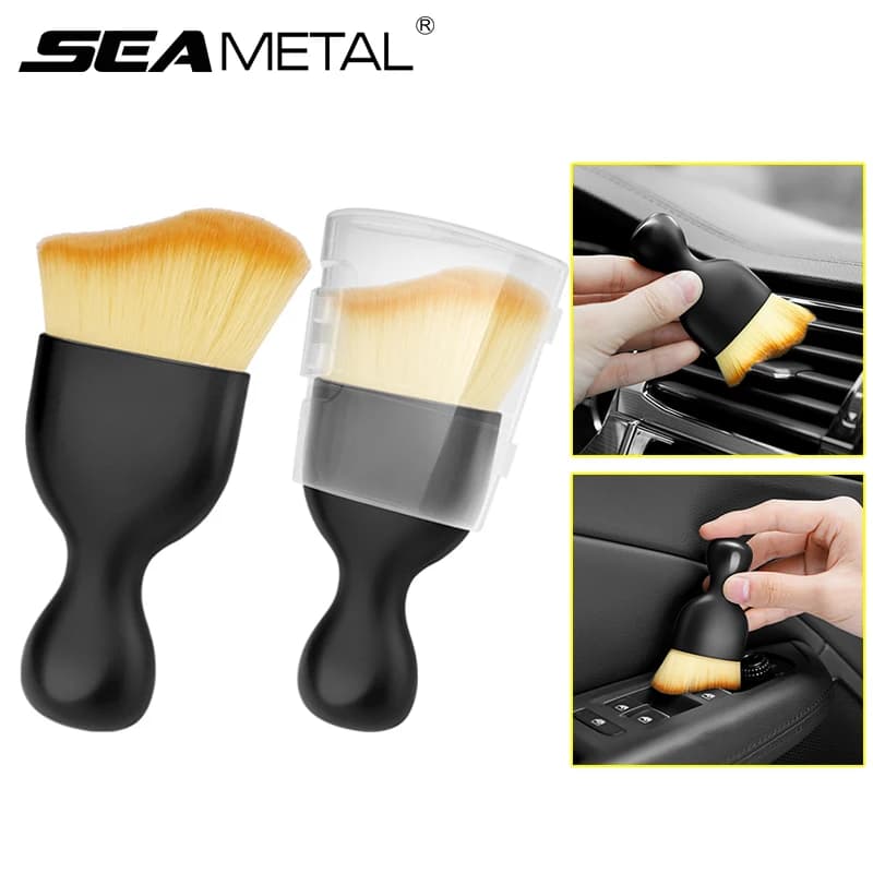 SEAMETAL Car Interior Cleaning Brush Ultra Soft Scraper Anti-scratch Sprinkler Sprinkle for sweeping the air outlet Dust removal tool for car details