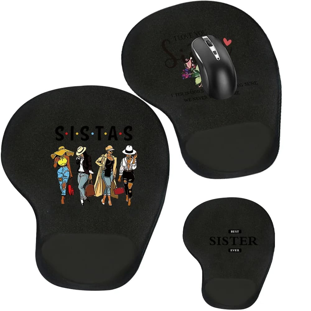 Tappetino per mouse da scrivania con motivo stampato della serie Sister, morbido e confortevole, accessori da gioco ultraleggeri.