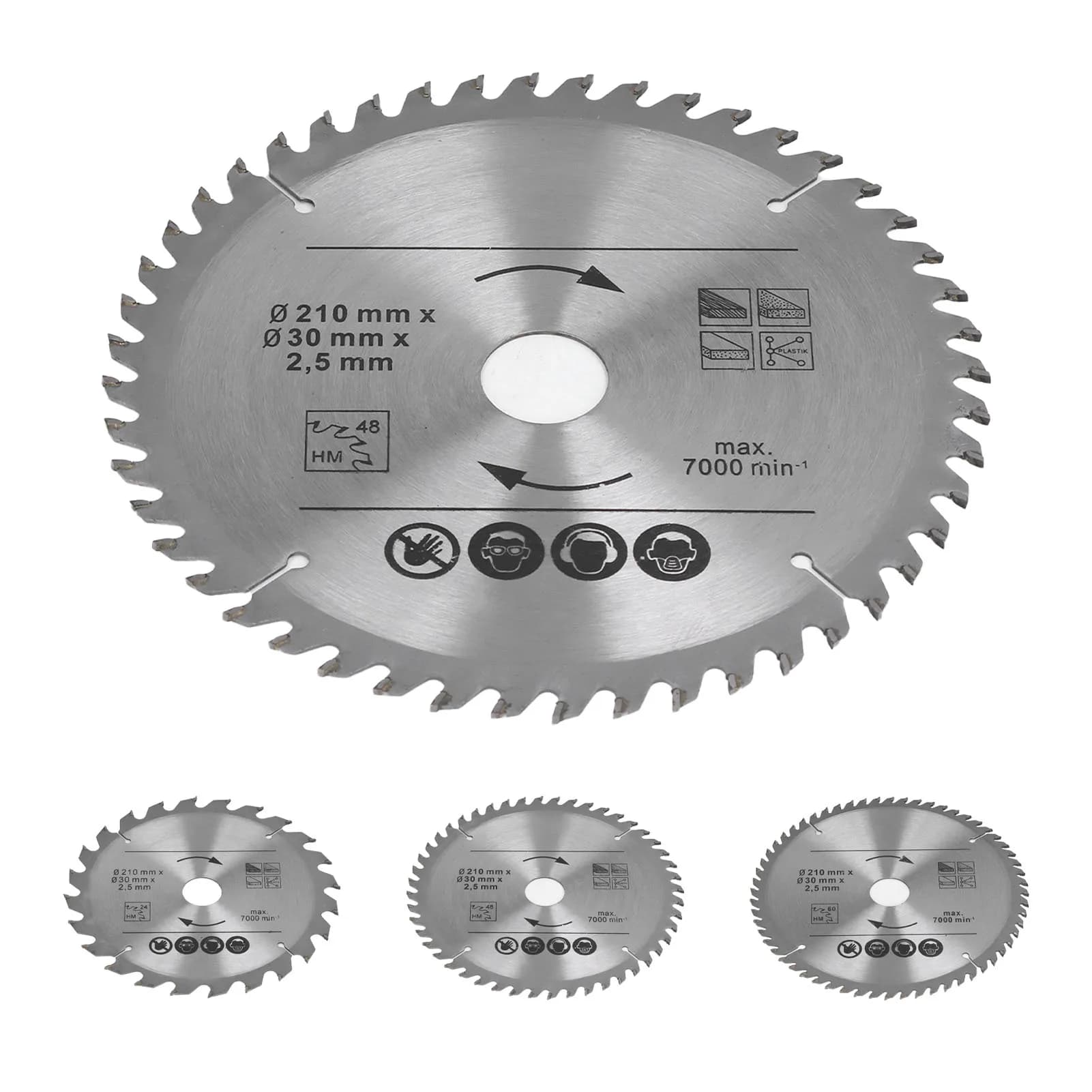Lama per sega circolare in metallo duro per la lavorazione del legno Seghe da tavolo mitra Taglio legno plastica Lama per sega da tavolo da 8‐1/4 pollici Lama per sega per la lavorazione del legno