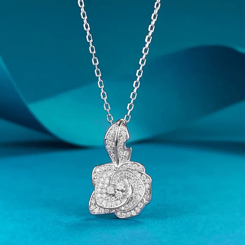 Beautiful Lab Diamond Chocker 100% True Sterling Silver 925 Wedding Pendants for Women's Wedding Jewelry Necklaces