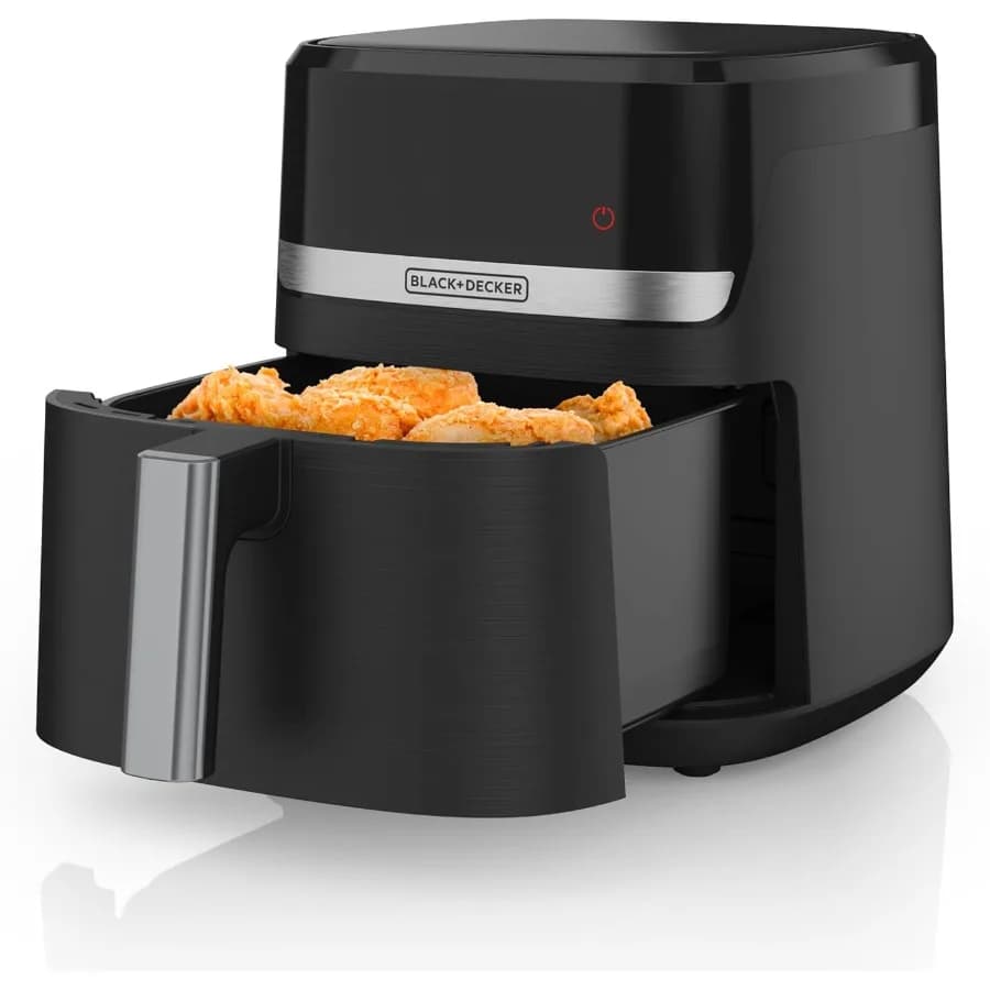 La friggitrice ad aria 4QT offre un gusto fritto croccante senza grassi, ideale per cucine domestiche con cottura disidratante e guerra automatica