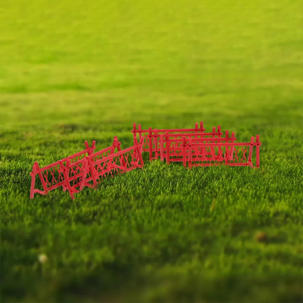 40Pcs Miniature Garden Fence 7.5cm Detailed Plastic Picket Barrier for Fairy Garden Yard Plant Pot Decoration DIY Outdoor Micro