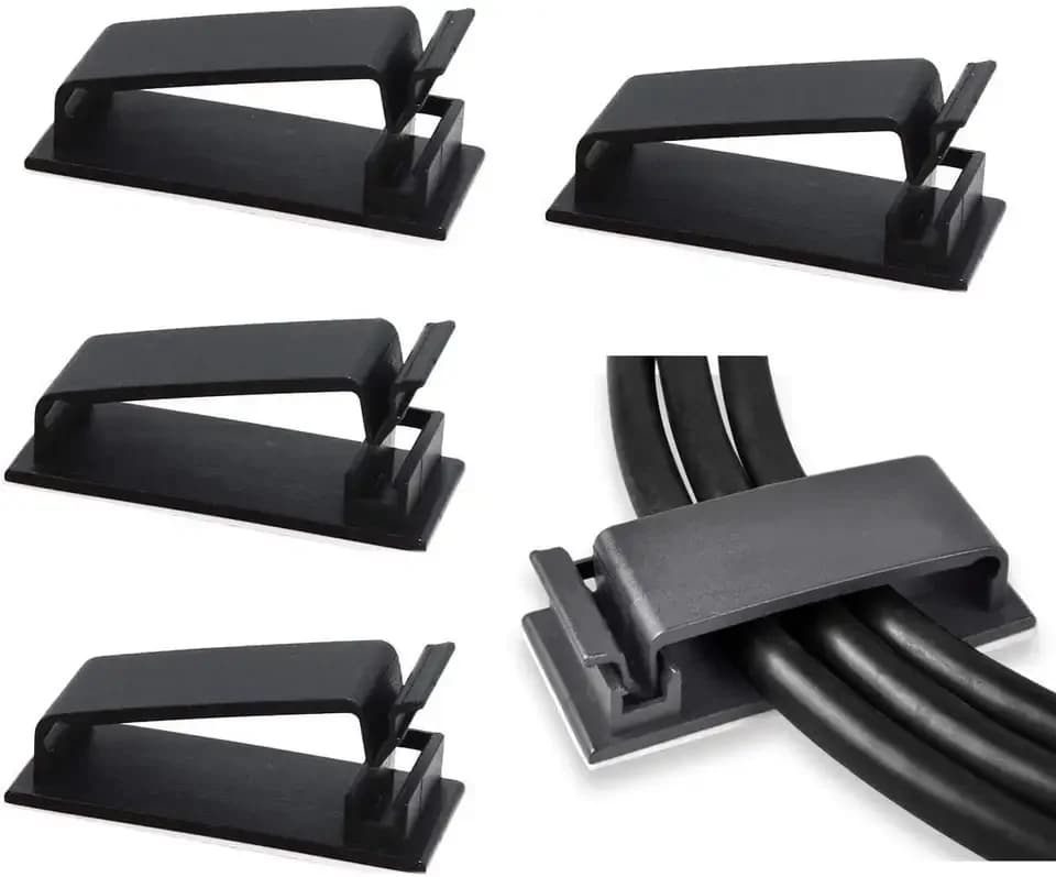 5/10/20 Pcs Self Adhesive Cable Management Clips Cable Organizers Wire Clips Cord Holder for TV PC under Desk Home Off 44