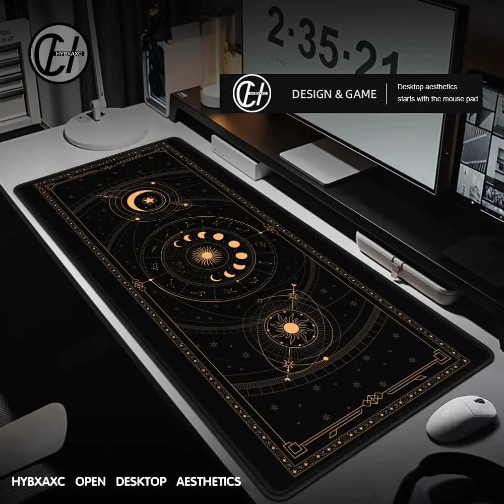 1200x600 Mystery Constellations Desk Mat Computer Pads Tarot Card Kawaii Mousepad Gamer Accessories Cute Mouse Mat Rubber Pad