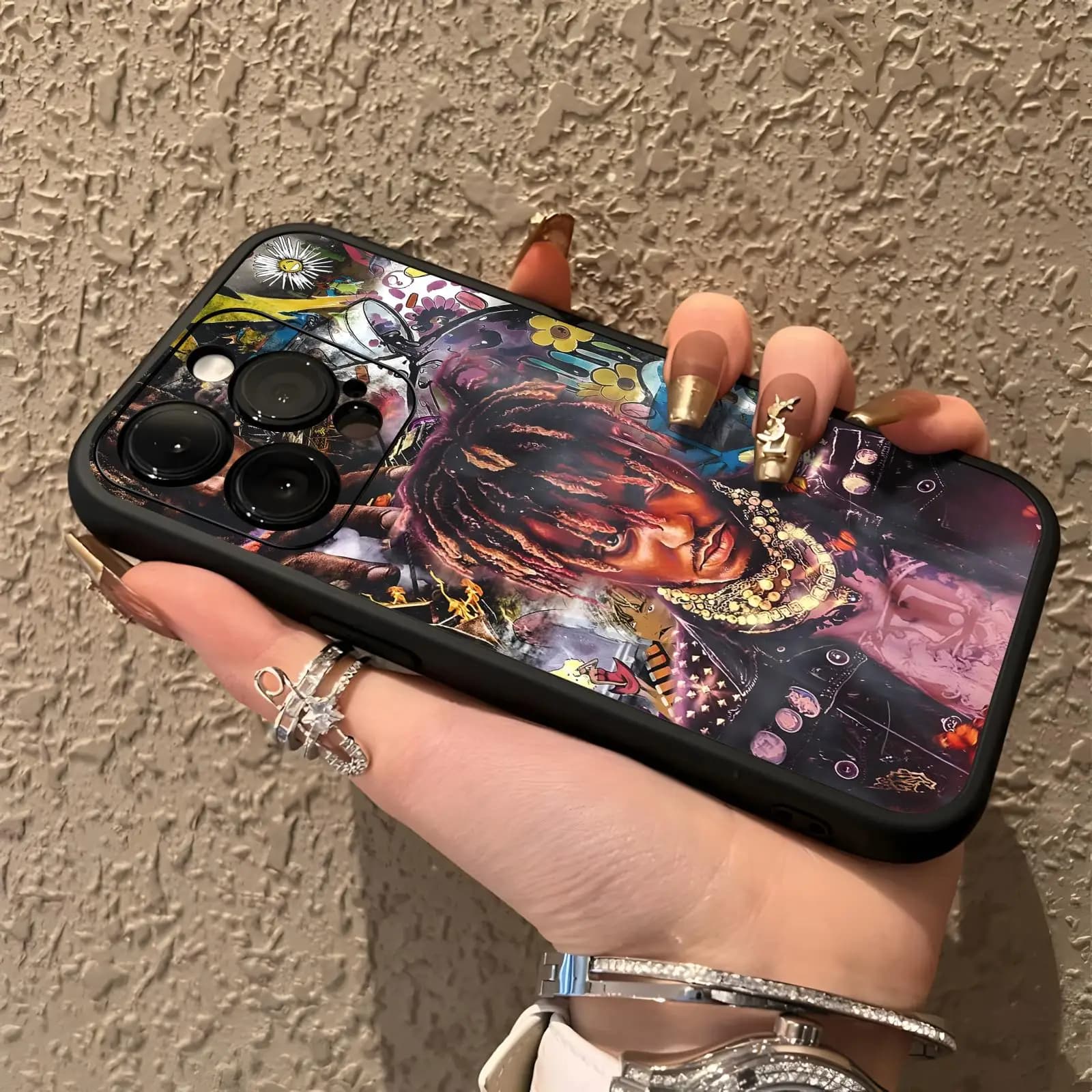 Cover Morbida Antiurto Nera Juice WRLD 999 Cool per iPhone 17 16 16e 15 14 13 12 Plus Mini Pro Max