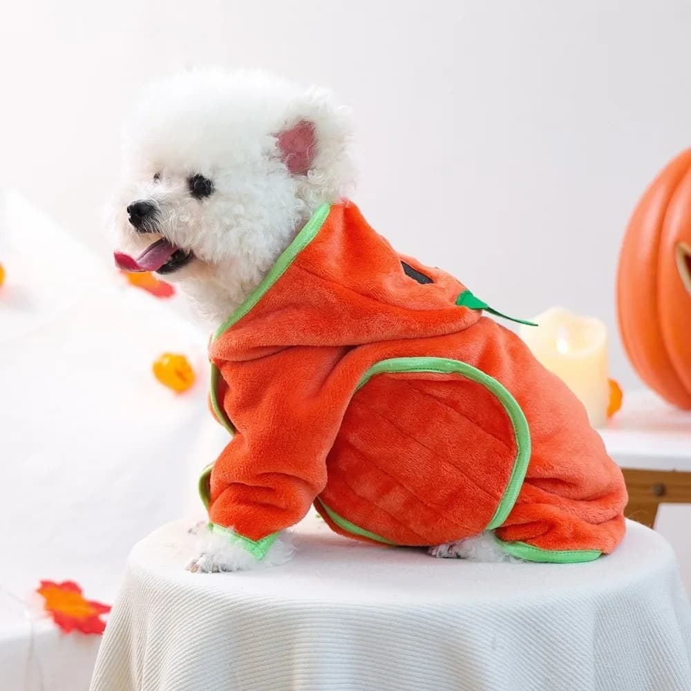 Quick-drying Halloween Dog Towel Water-absorbent Soft Dog Pumpkin Ghost Bathrobe Plush Cozy Dog Bathing Cloak Grooming