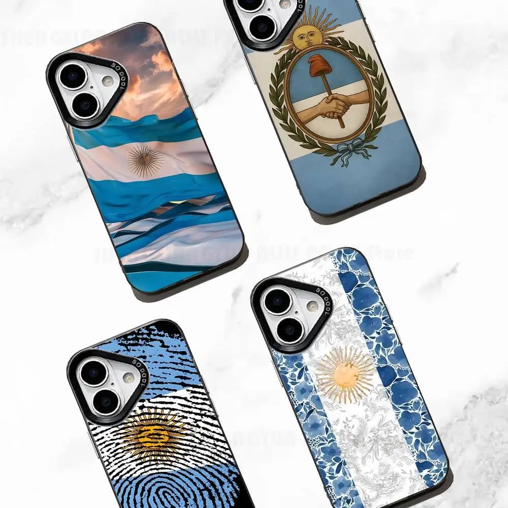Argentina Flag Logo Phone Case For IPhone 17 16e 16 15 14 13 12 Pro Max X XR XS MAX Back Cover