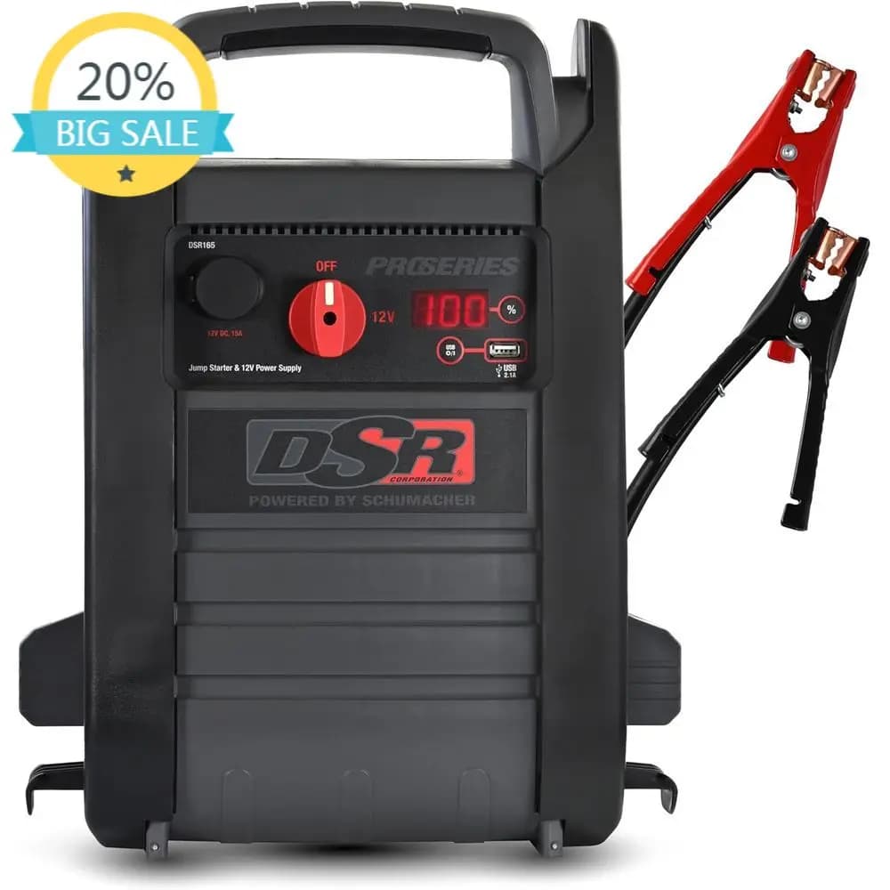 Kit Avviatore di Emergenza 2200 Amp di Picco 12V - Stazione di Alimentazione Portatile con Display Digitale e Morsetti Robusti