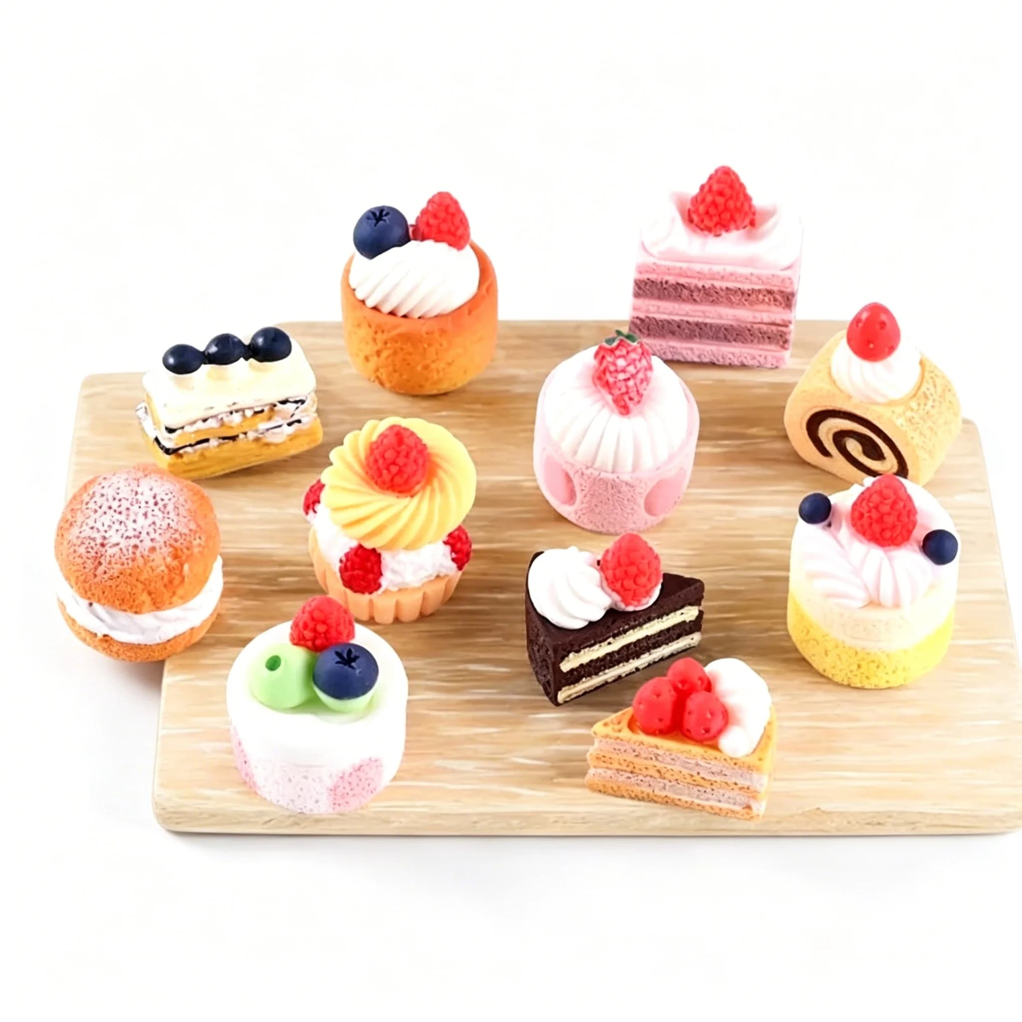 11pcs 1/12 Scale Miniature Dollhouse Food cream Dessert Bread Cookies Model for Blyth Doll Accessories Toys