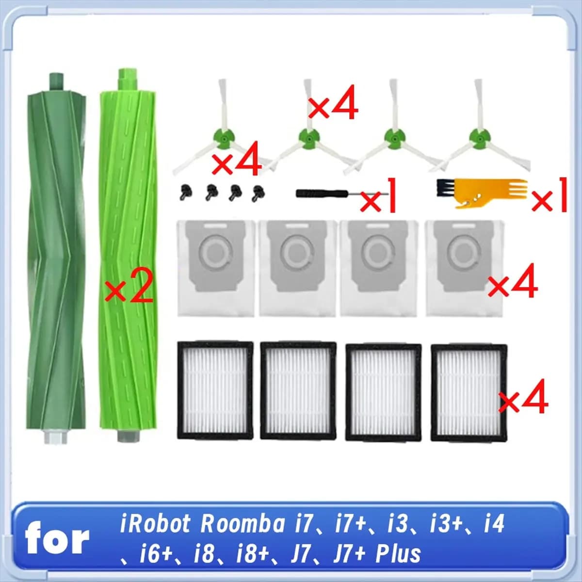 Per I7,I7+,I3,I3+,I4,I6+,I8,I8+,J7,J7+ Plus Robot Aspirapolvere Rullo Spazzola Laterale Filtro HEPA Mop Pad Sacchetto per la Polvere