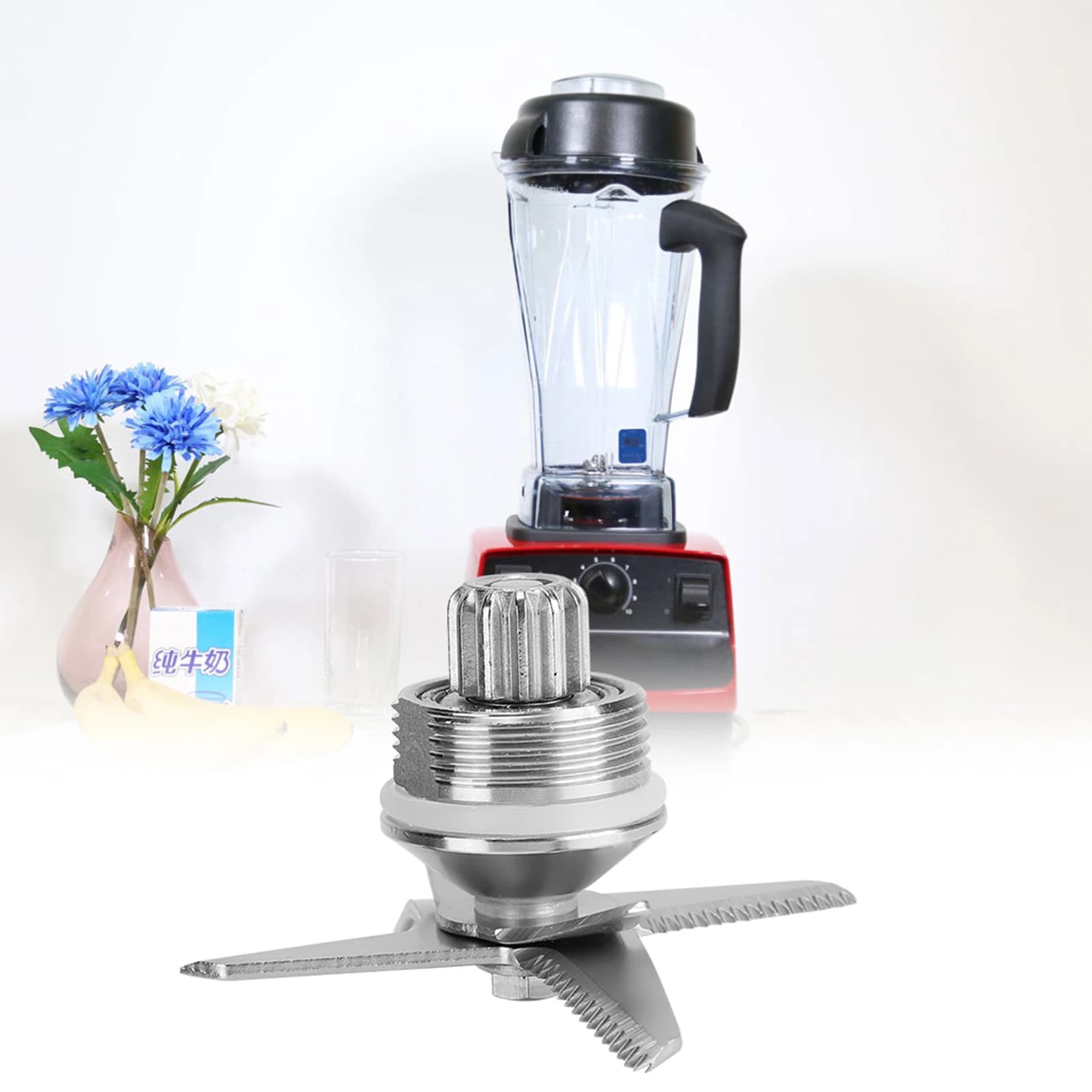 Blender Blade Knife Stainless Steel Mixing Cutting Blender Blade Knife Spare Parts Fit for 5200 Juicer Blender 64oz 48oz 32oz