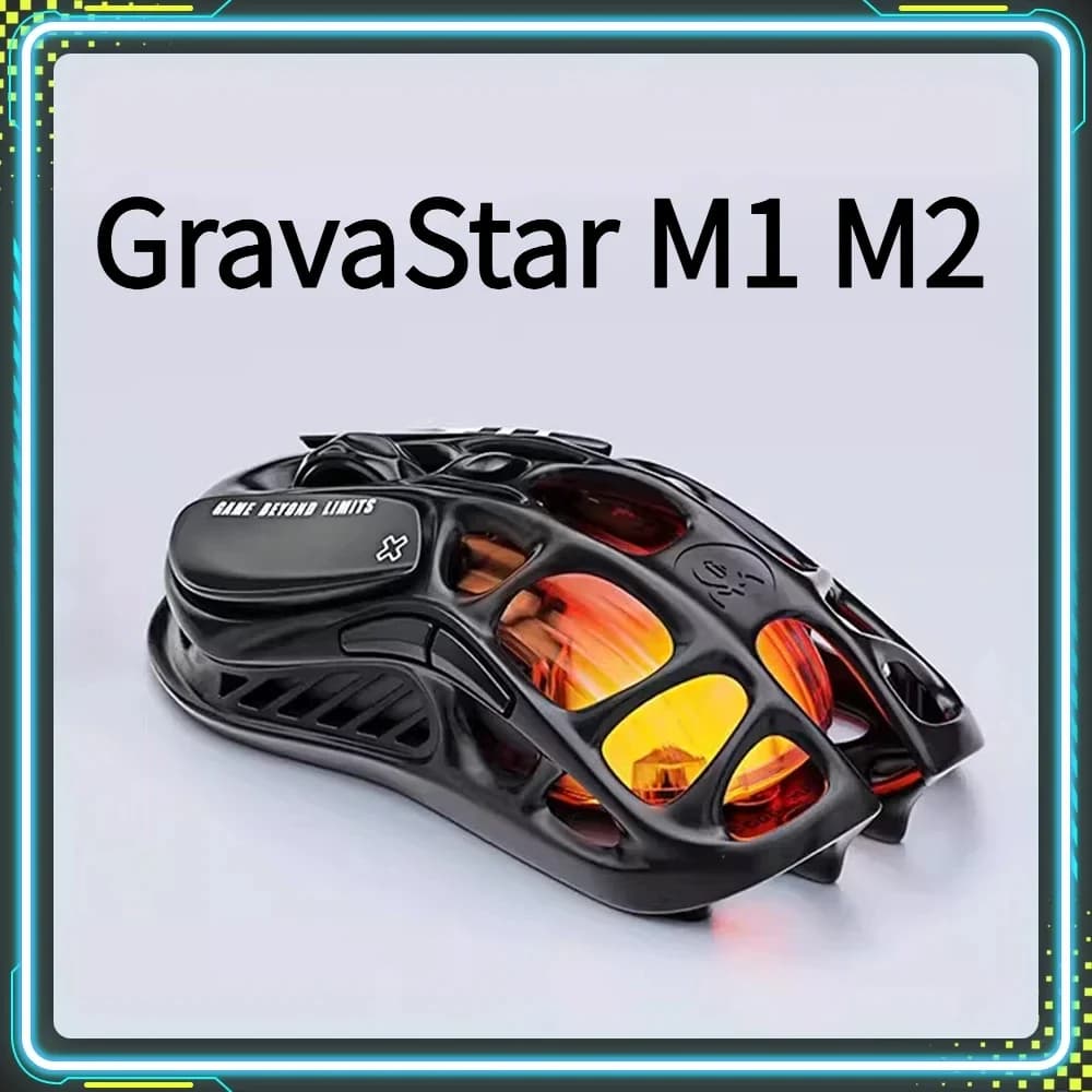 Mouse da Gaming GravaStar M1 M2 in Lega di Magnesio, Design Cavo, Personalizzabile, Cablato/Wireless Tri-Mode, Accessori per PC e E-Sports, Regalo
