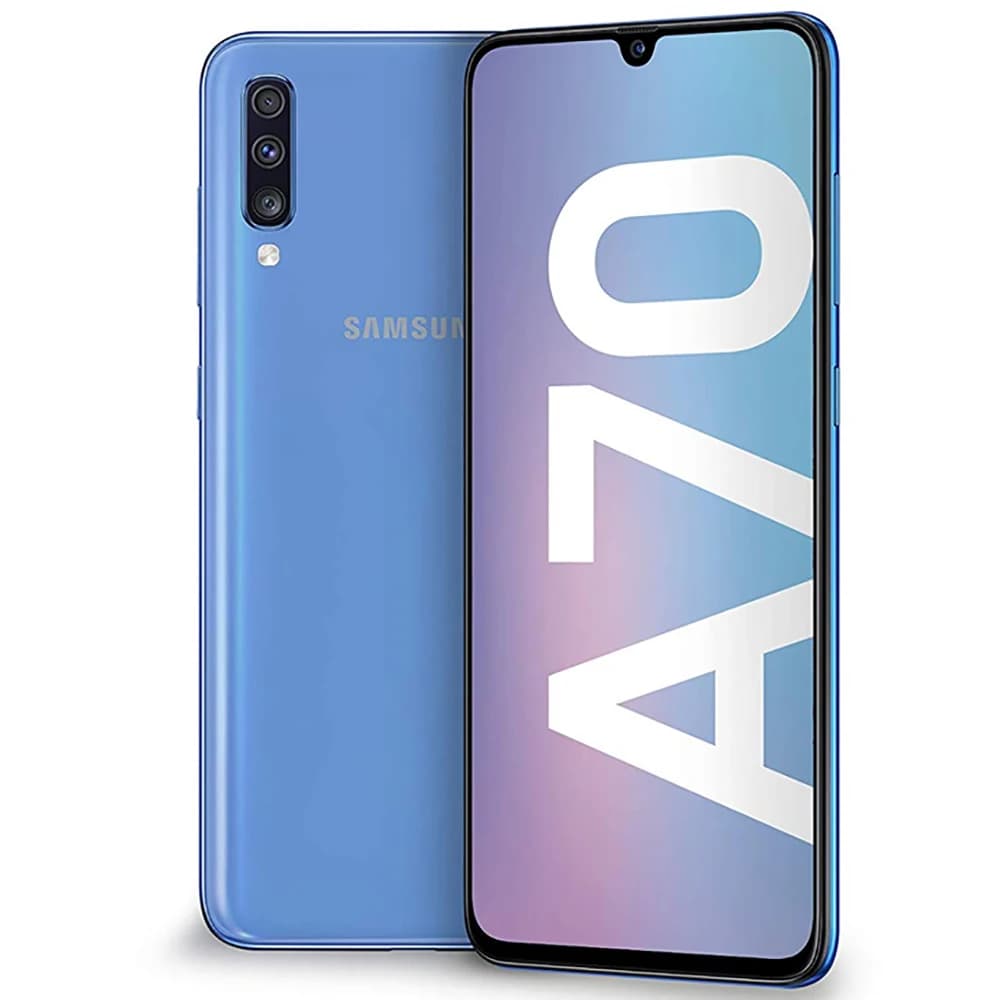 Samsung Galaxy A70 Smart Android Phone Ricondizionato da 6,7 pollici AMOLED Impronte digitali facciali Sblocco Smartphone Samsung NFC 32MP 4500mAh