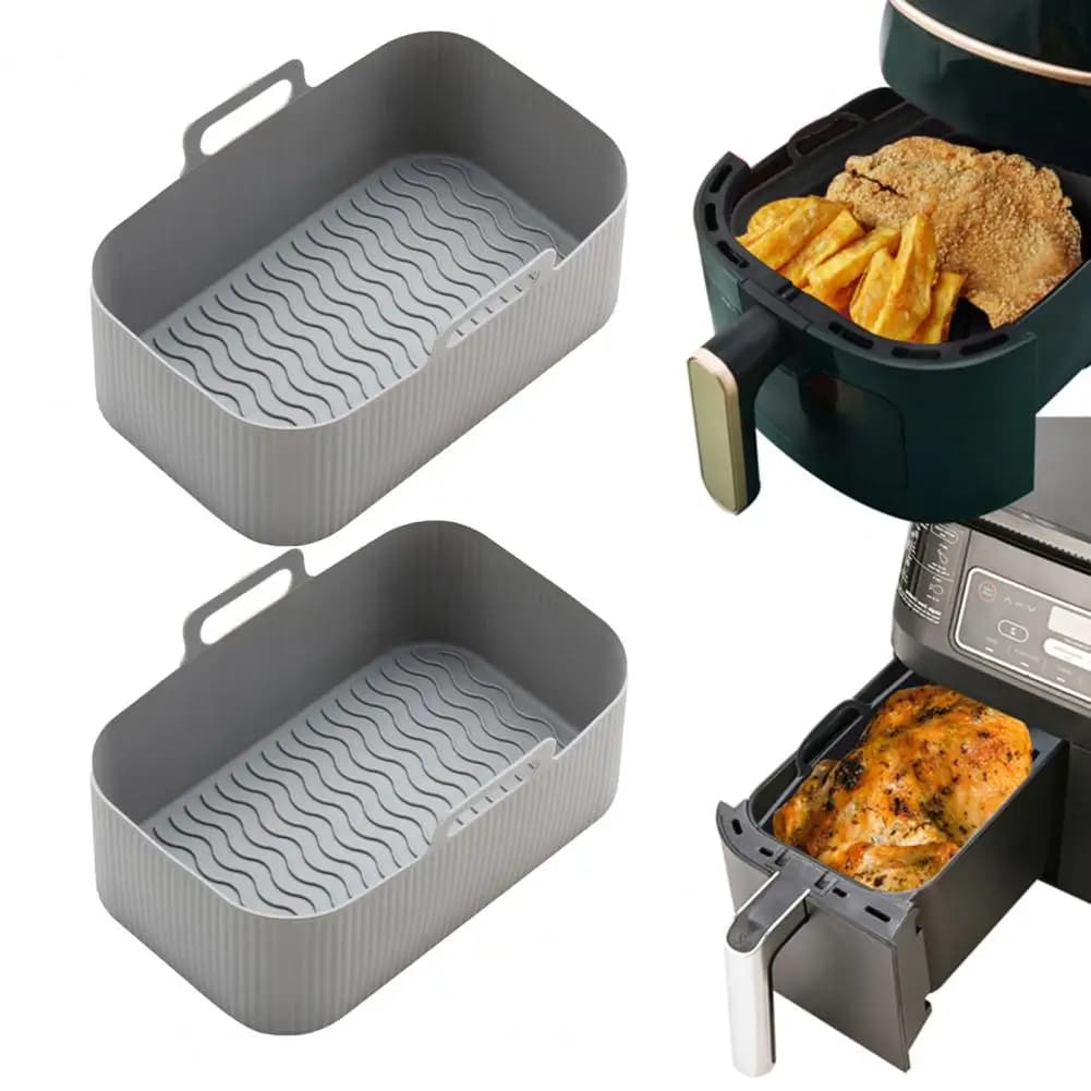 Practical Silicone Baking Tray Easy to Clean Air Fryers Liner Not Easily Deformed Square Oven Baking Tray Widely Use