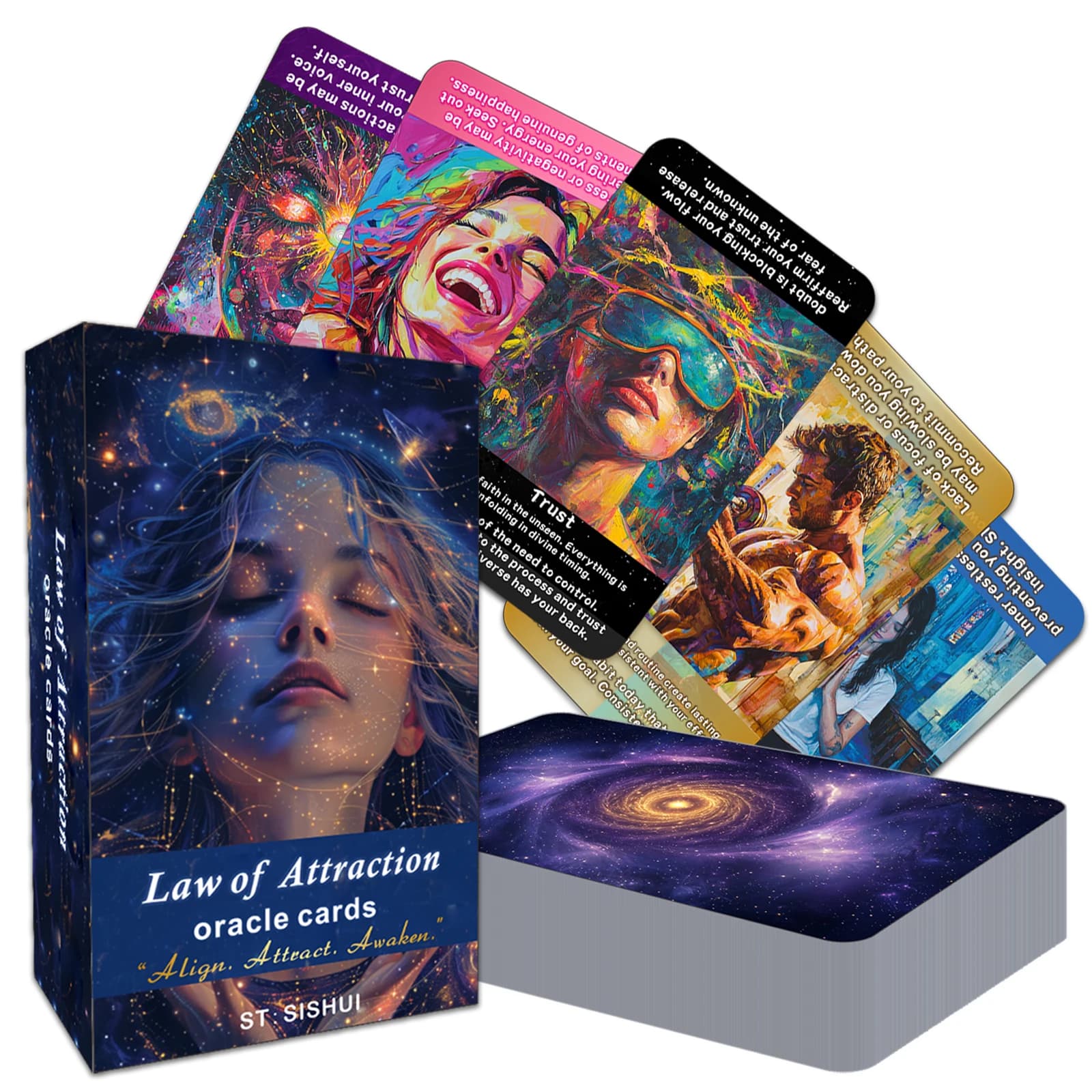 Carte Oracolo della Legge di Attrazione: Mazzo di Carte dei Tarocchi adatto ai principianti per la guida quotidiana, l'allineamento energetico e la crescita dell'anima
