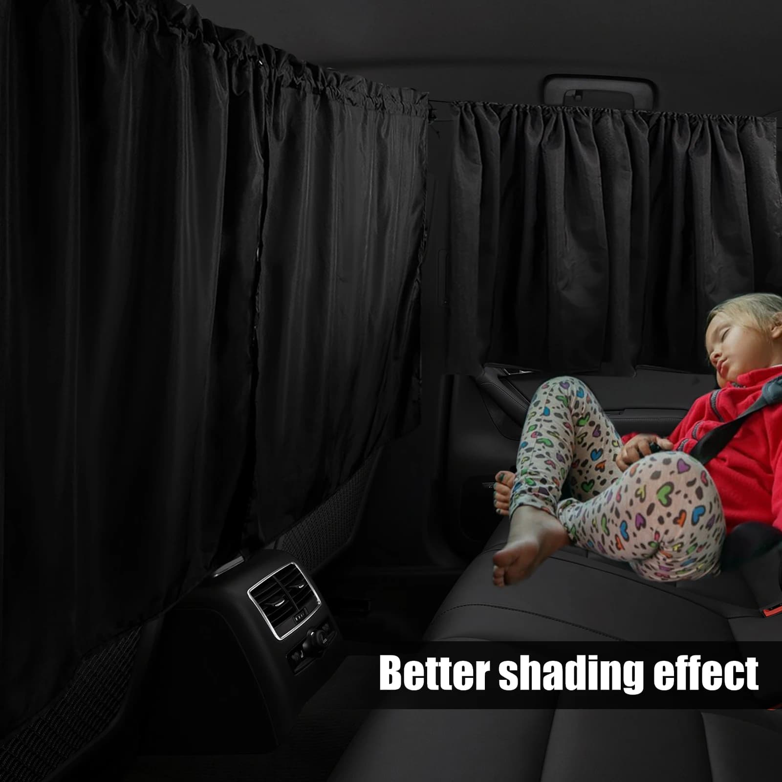 Tenda parasole per auto, tende per la privacy, tenda divisoria per auto tra il sedile posteriore, tende oscuranti per auto, per bambini, viaggi, pisolino, dormire
