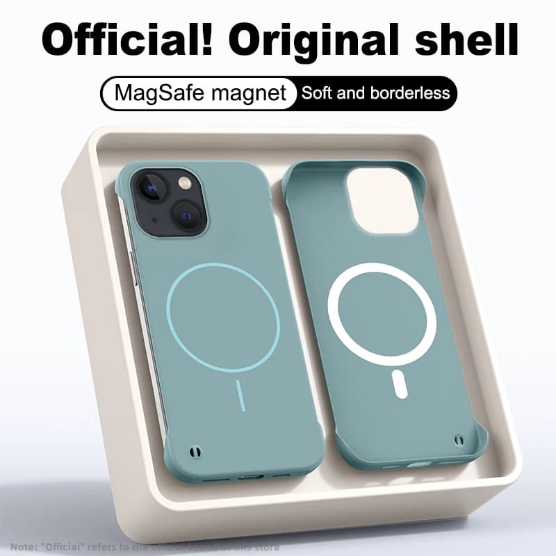 Lightweight Thin Phone Case for iPhone 13 Pro Max 5G Shell Frameless Magnetic Luxury Comfortable Touch Hard PC Back Cover Fundas